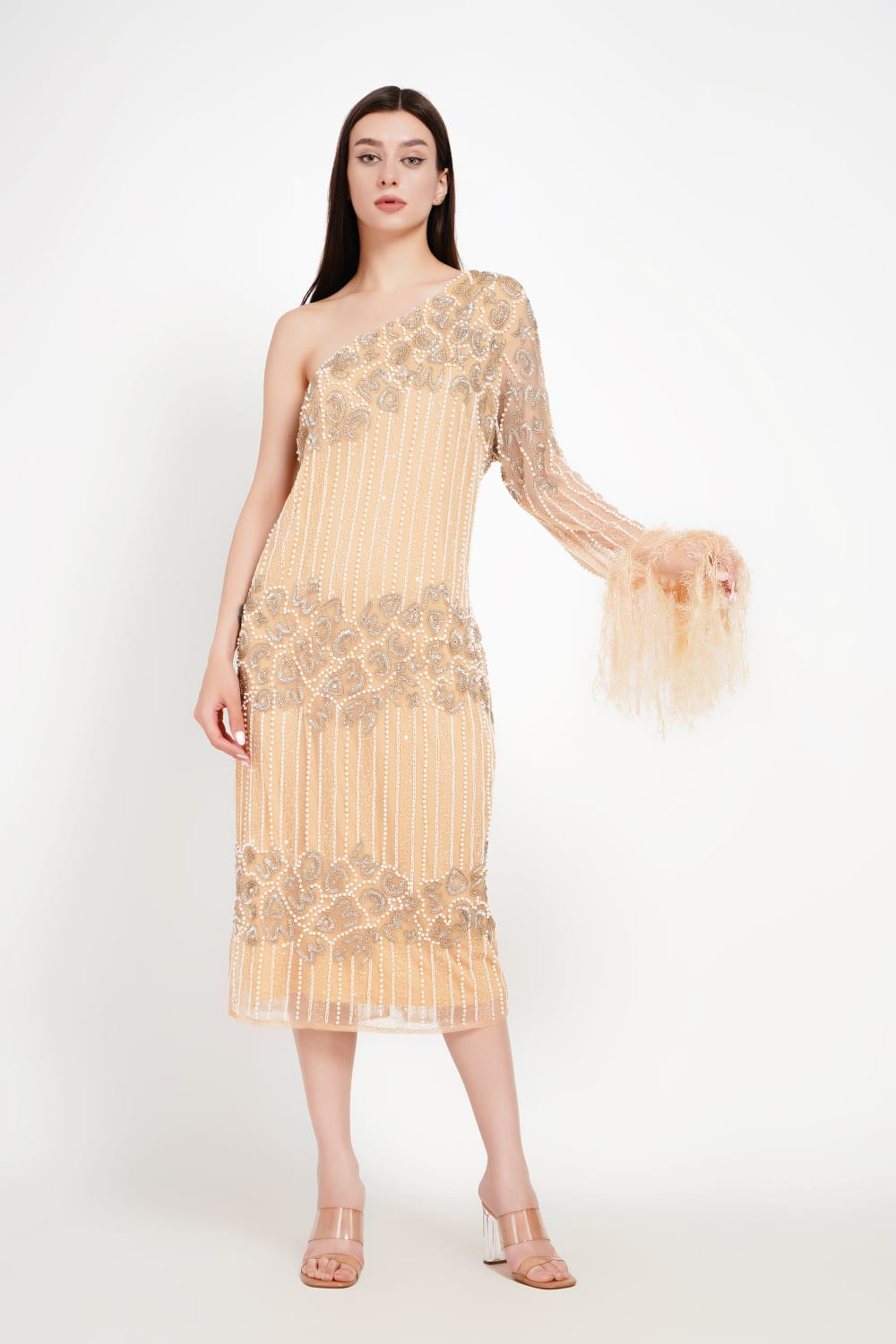 Aurelia Mini Dress with Asymmetric Design