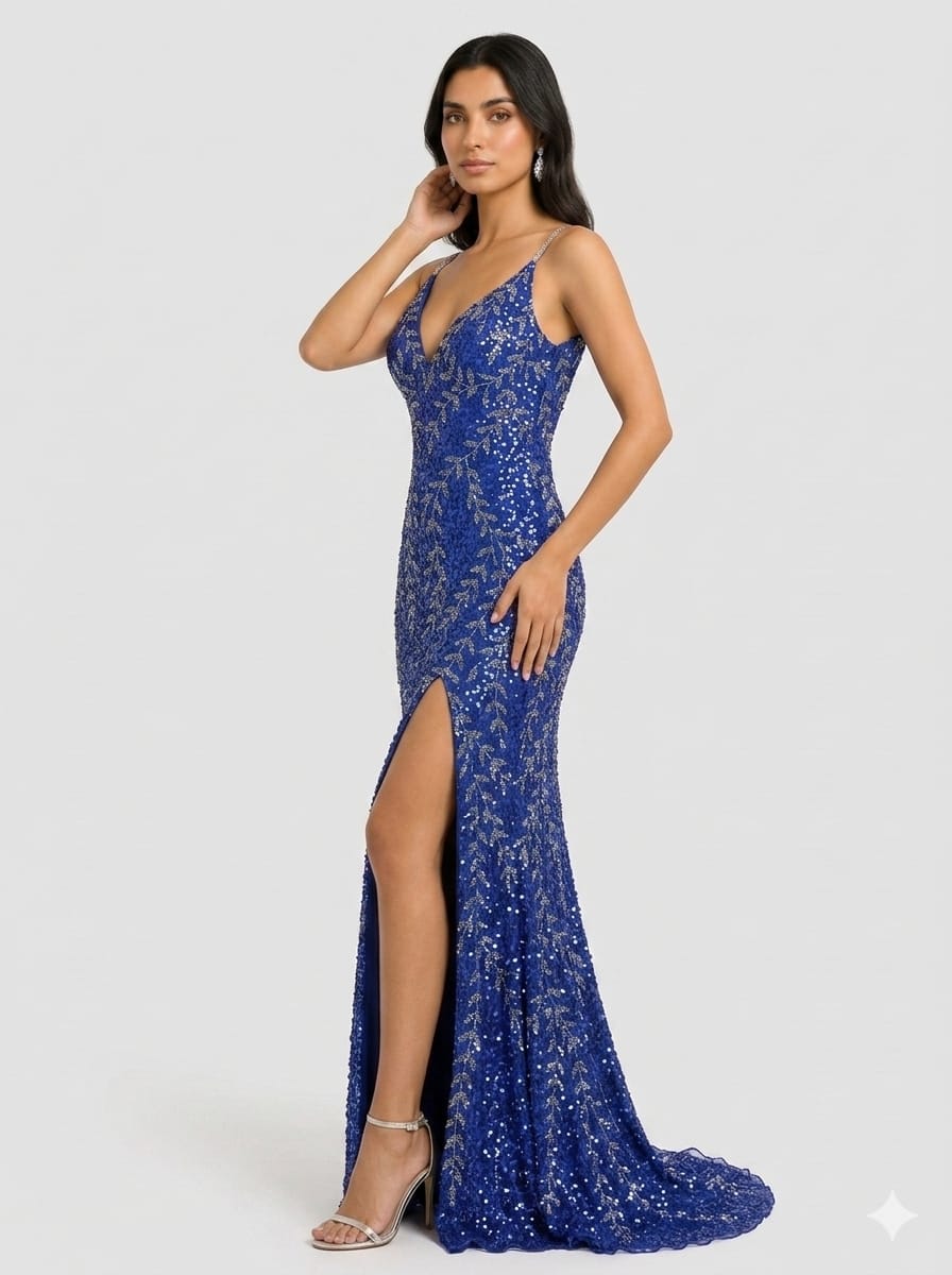 Royal Vine Sequined Maxi