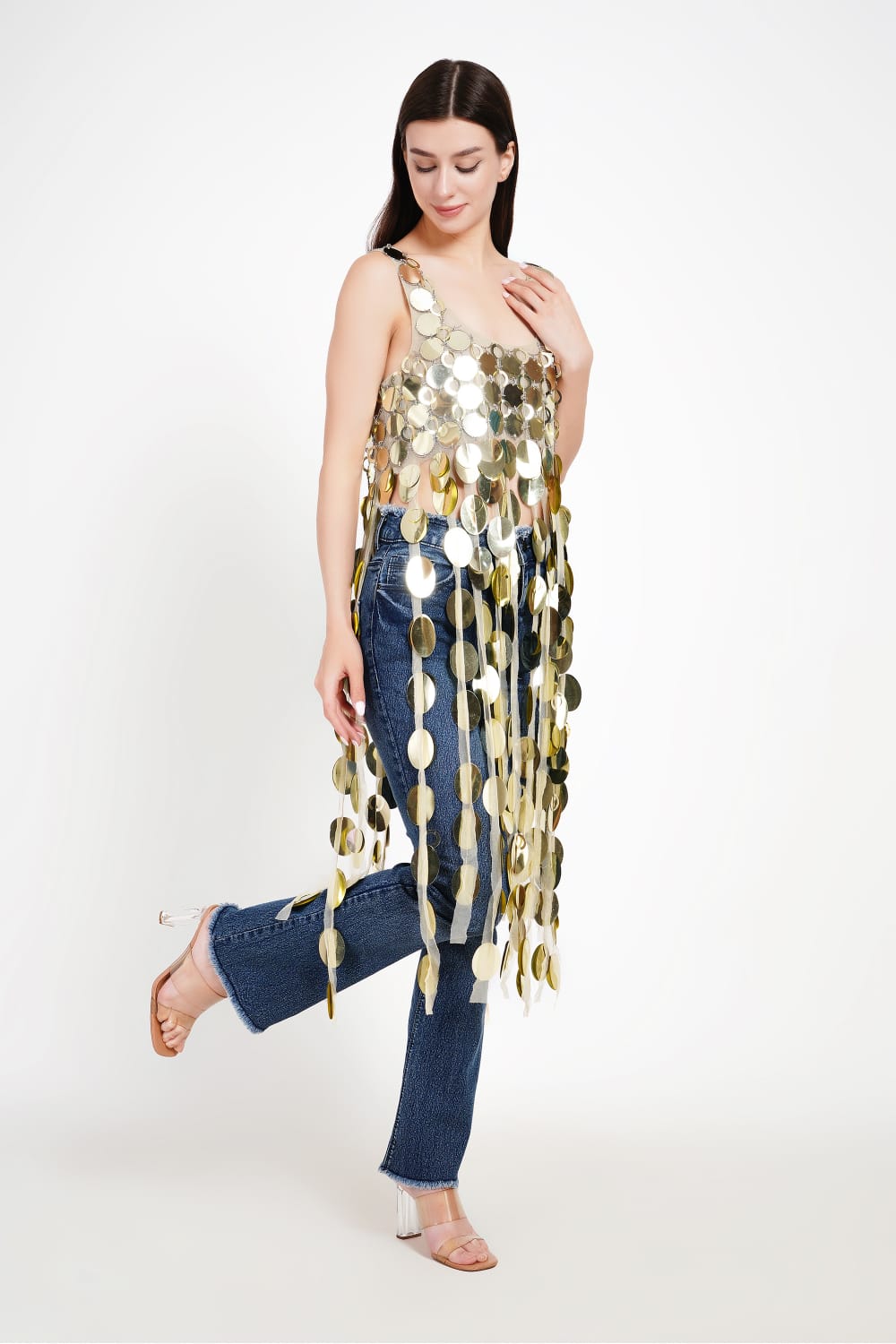 Mercury Cascade Paillette Tunic