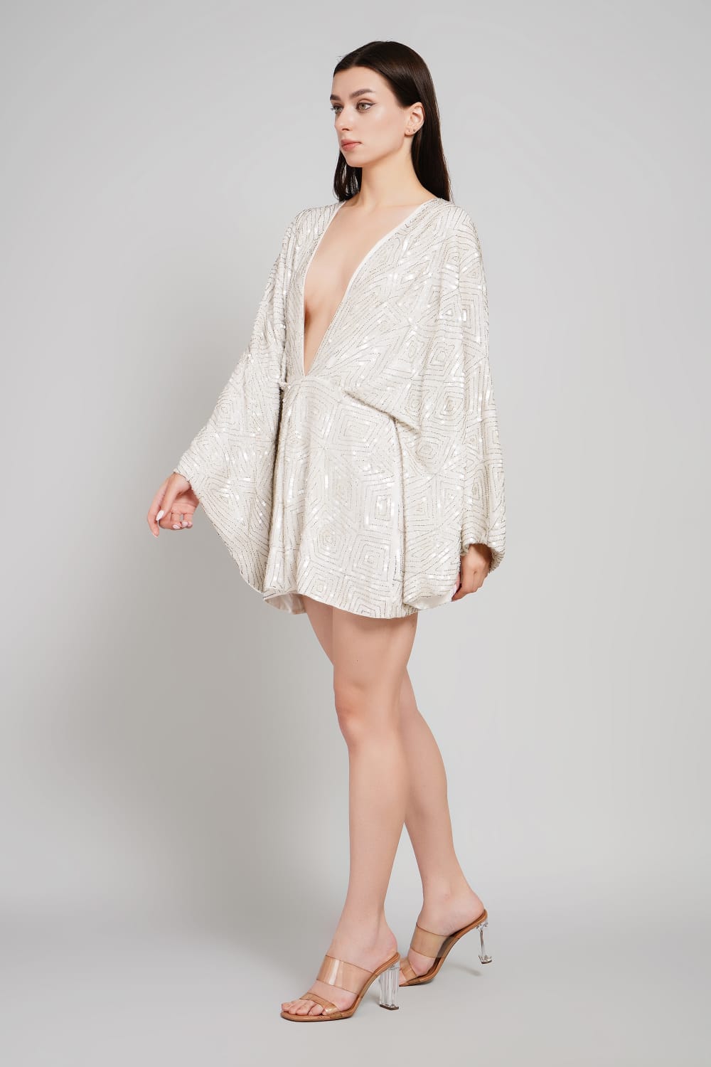Aura Plunge Sequin Dress