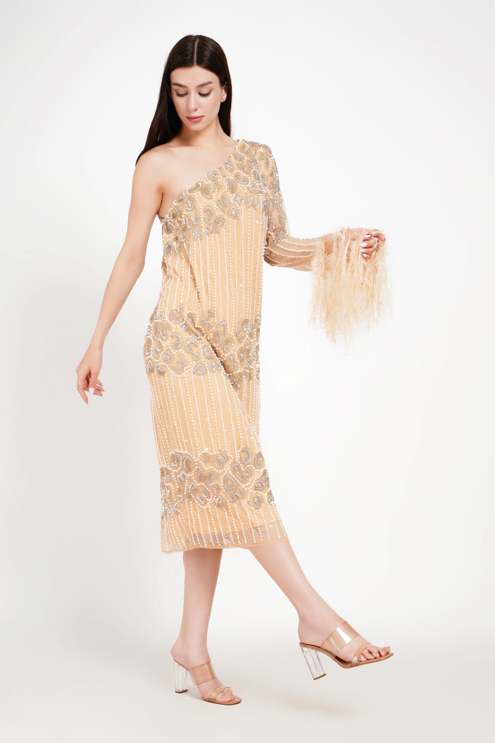 Aurelia Mini Dress with Asymmetric Design