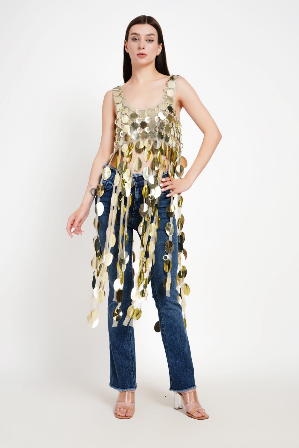 Mercury Cascade Paillette Tunic