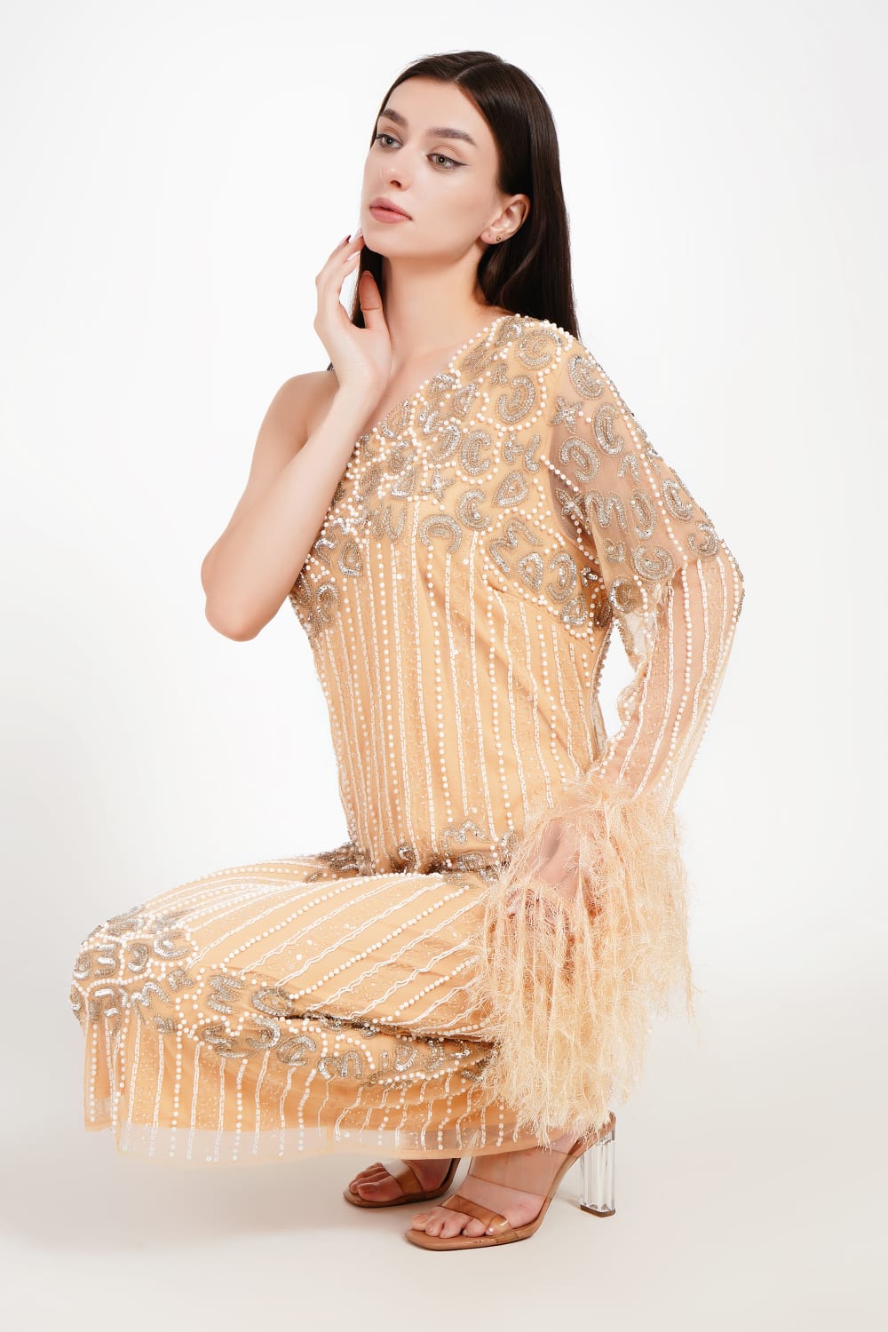 Aurelia Mini Dress with Asymmetric Design