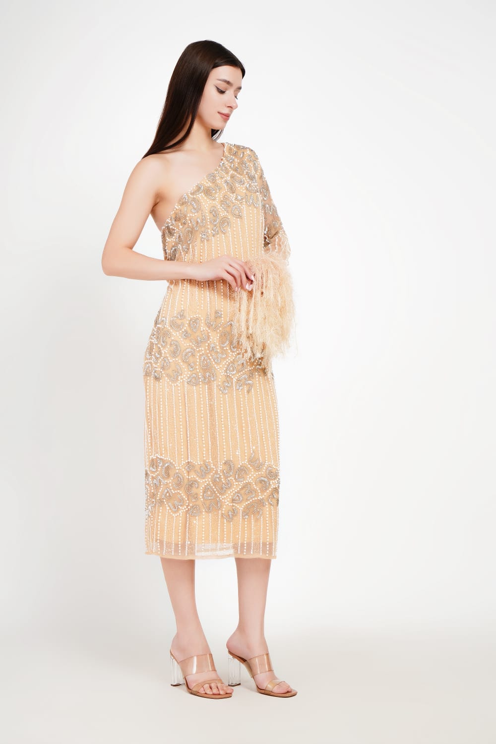 Aurelia Mini Dress with Asymmetric Design